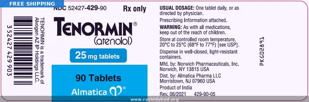 Atenolol (Tenormin®) — Prescription Tablets for High Blood Pressure / Angina