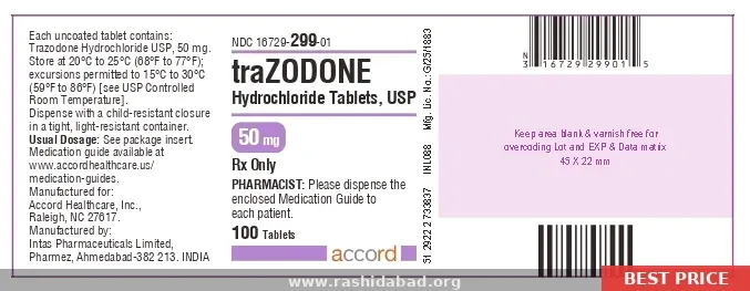 Trazodone (Trazodone) 150mg 10 Tablets Online in USA — From $0.35 Per Pill